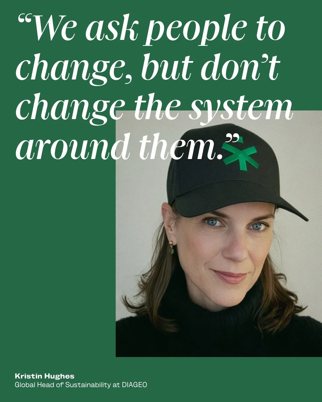 Proud to welcome Kristin Hughes, Global Head of Sustainability at @diageo , to the Insurgent Advisory Board.

From shaping public&ndash;private action through the @worldeconomicforum to leading DIAGEO&rsquo;s global sustainability strategy, Grain to