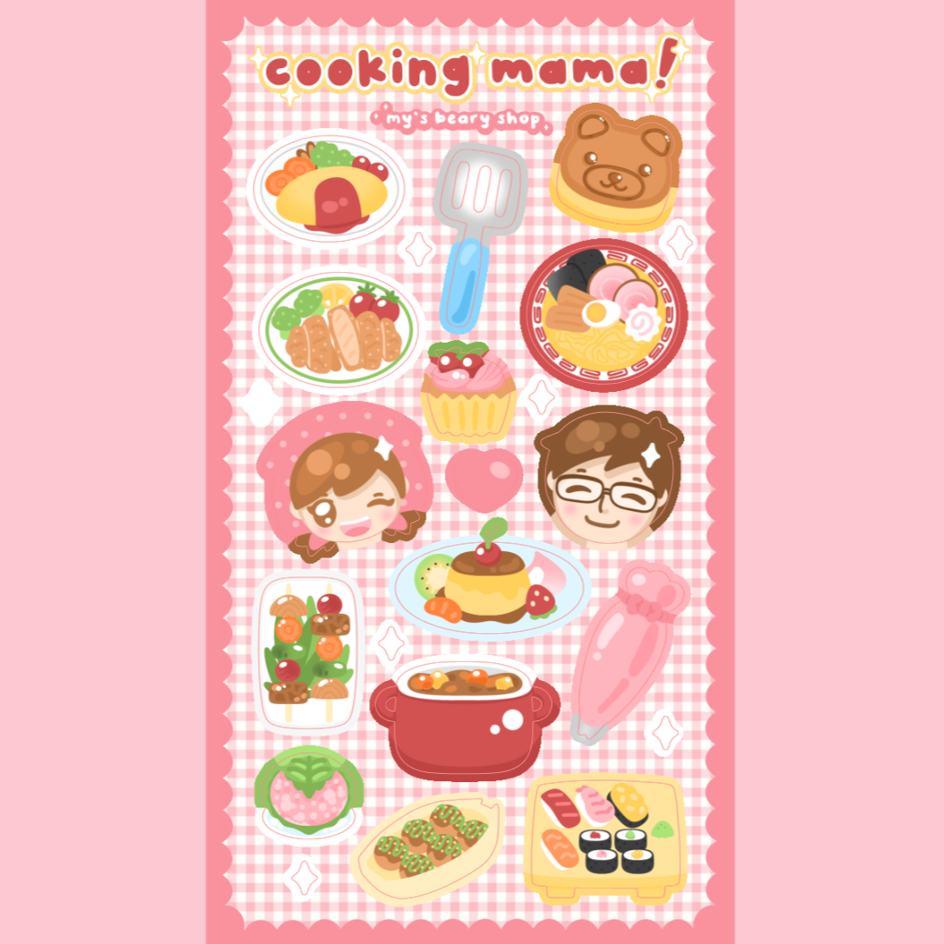 Cooking Mama Sticker Sheet