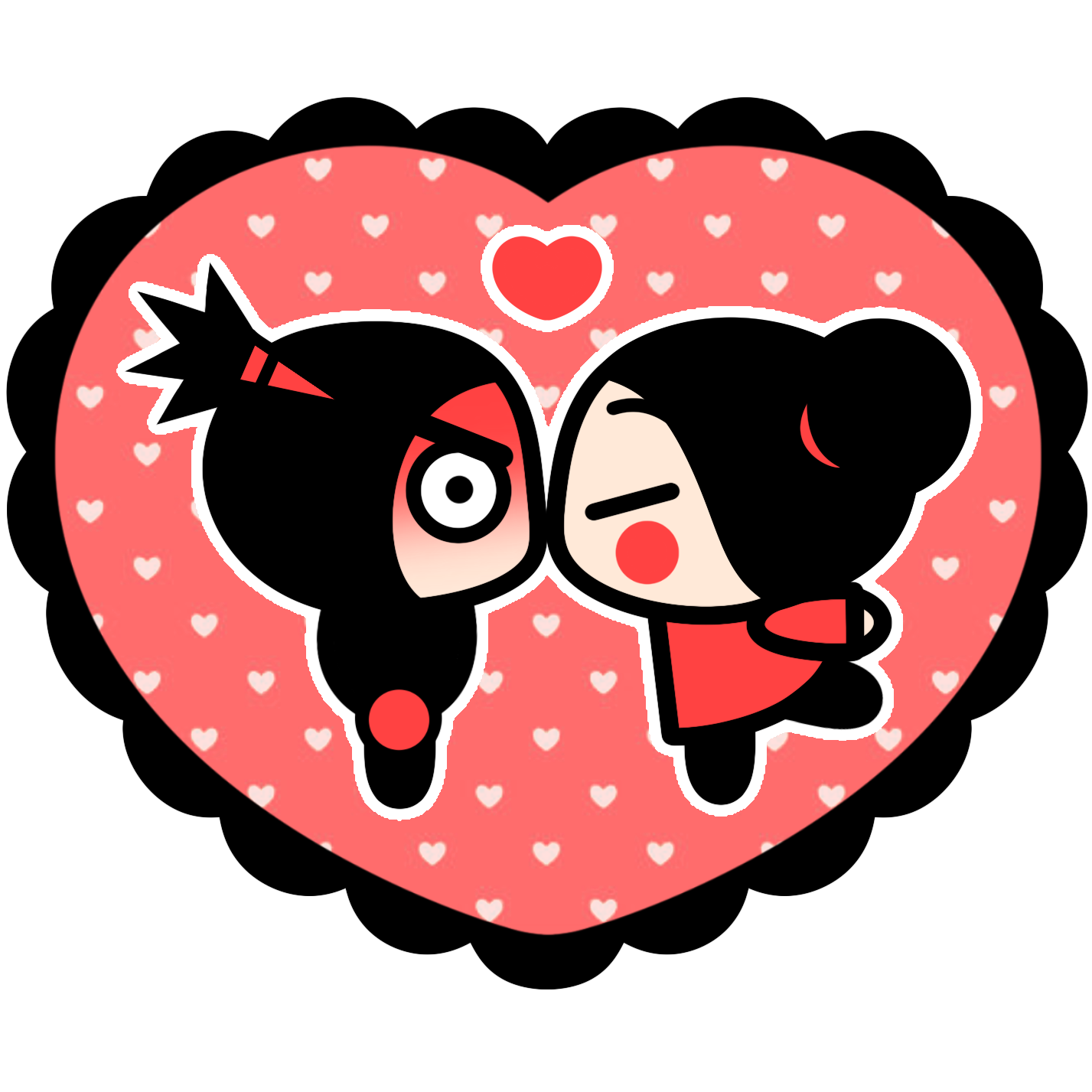 Pucca and Garu Kiss Sticker