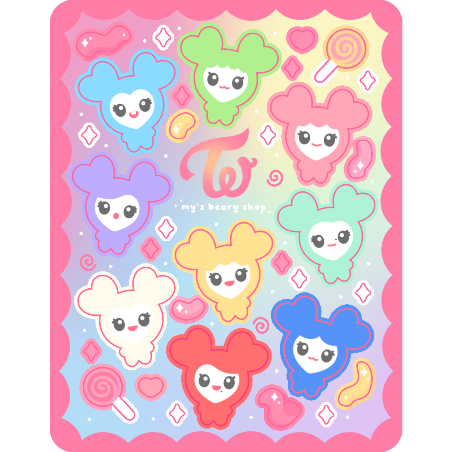 Twice Lovelys Sticker Sheet
