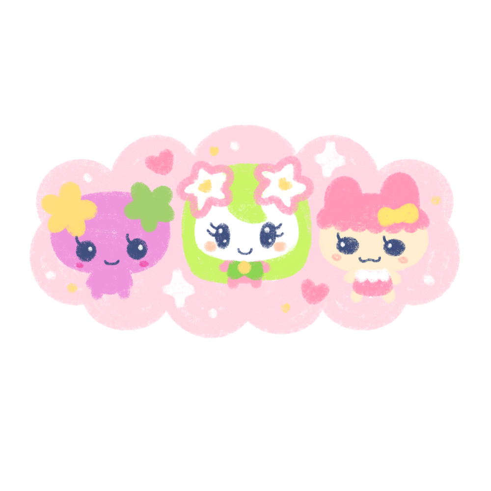 Tamagotchi Flower Girls Sticker