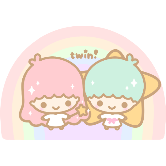 Little Twin Stars Rainbow Sticker