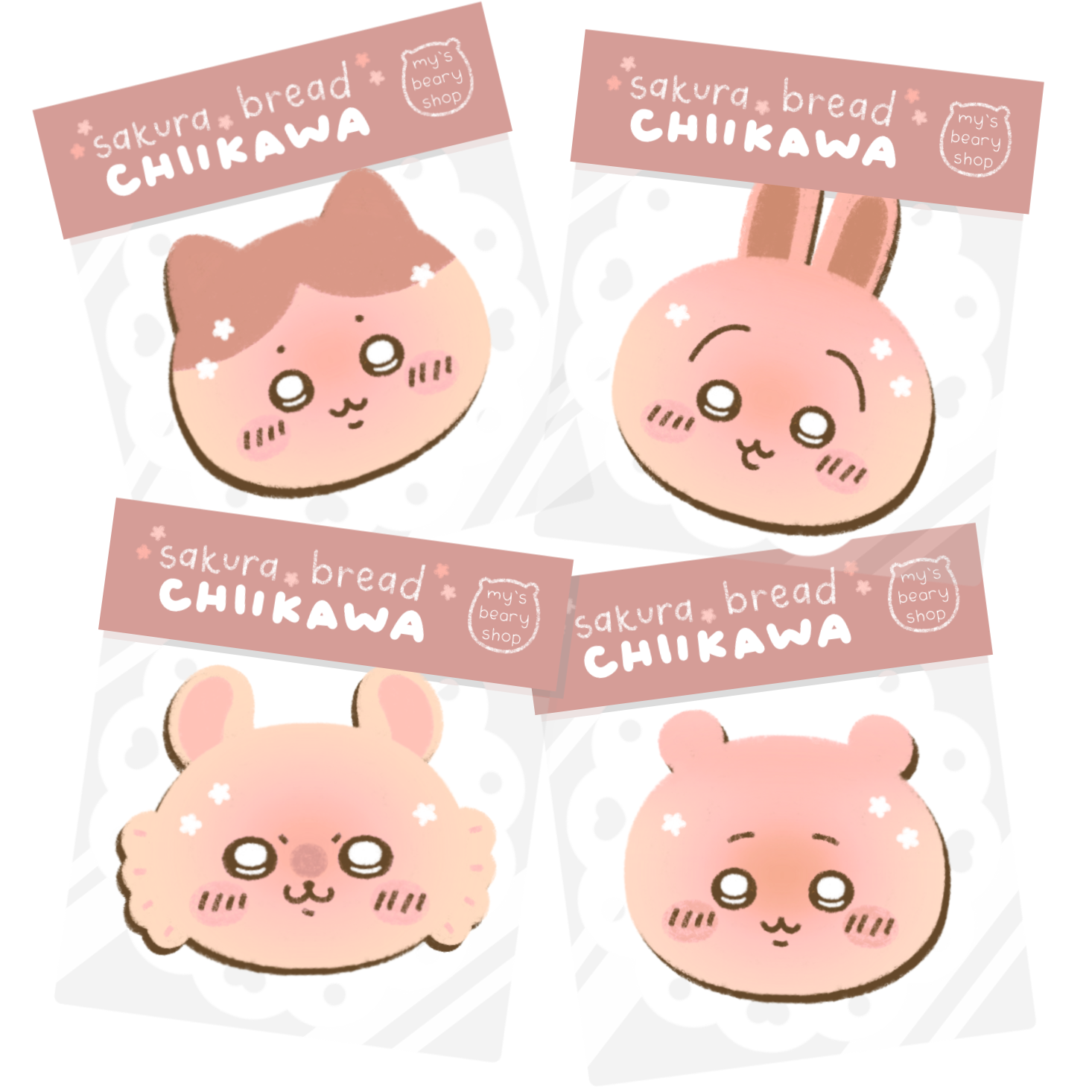 Chiikawa Sakura Bread Sticker