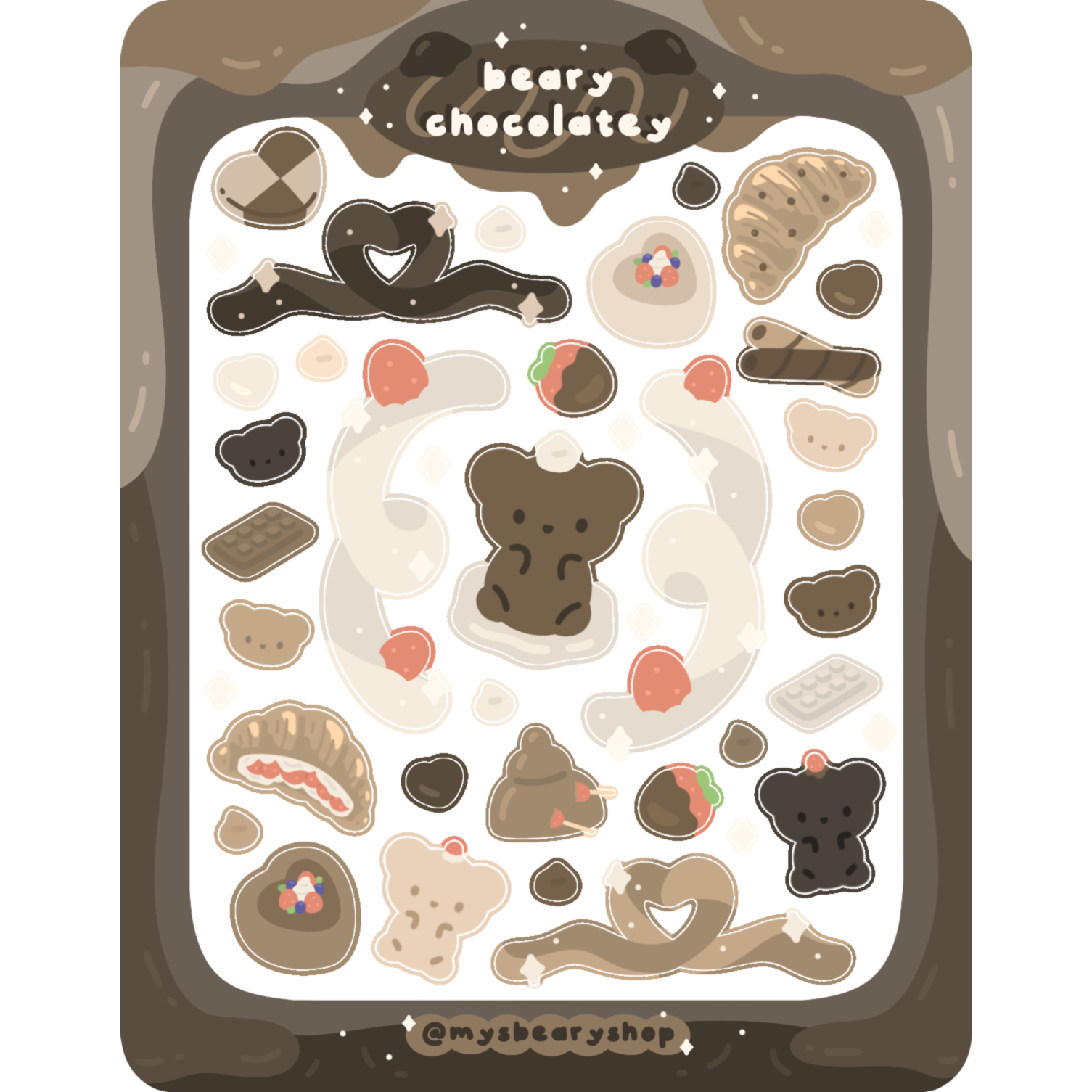 Beary Chocolatey Sticker Sheet