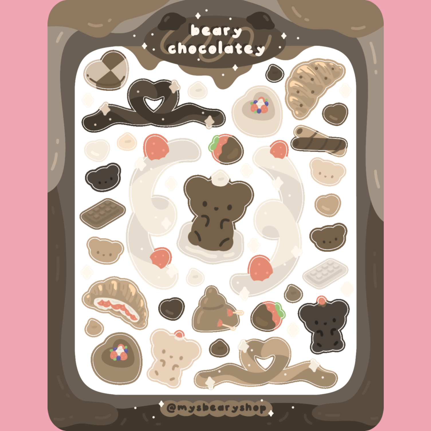 Beary Chocolatey Sticker Sheet