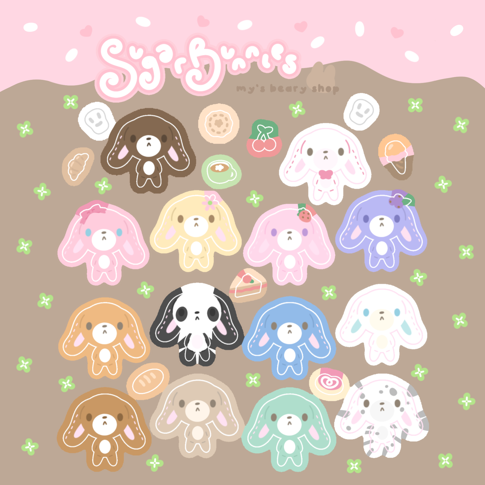 Sugarbunnies Sticker Sheet