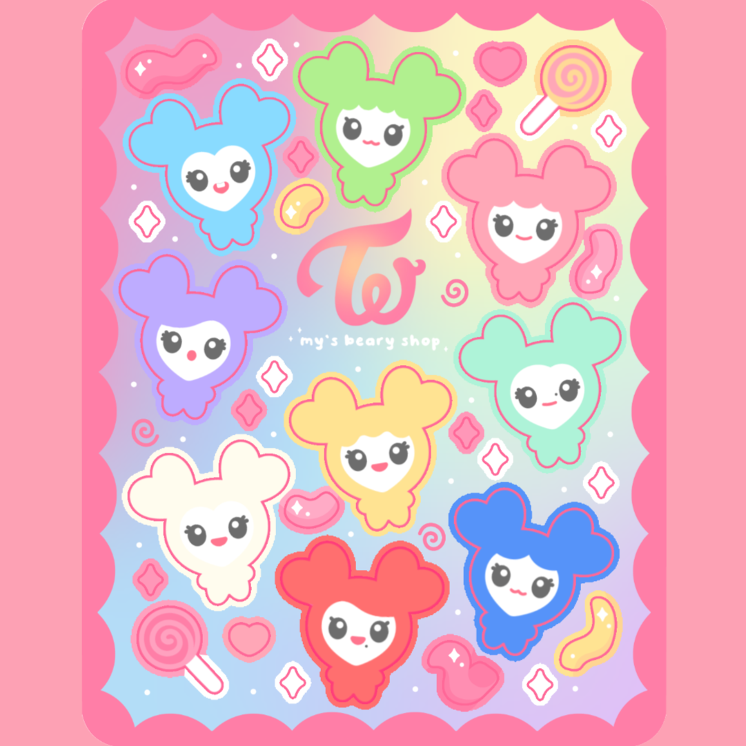 Twice Lovelys Sticker Sheet