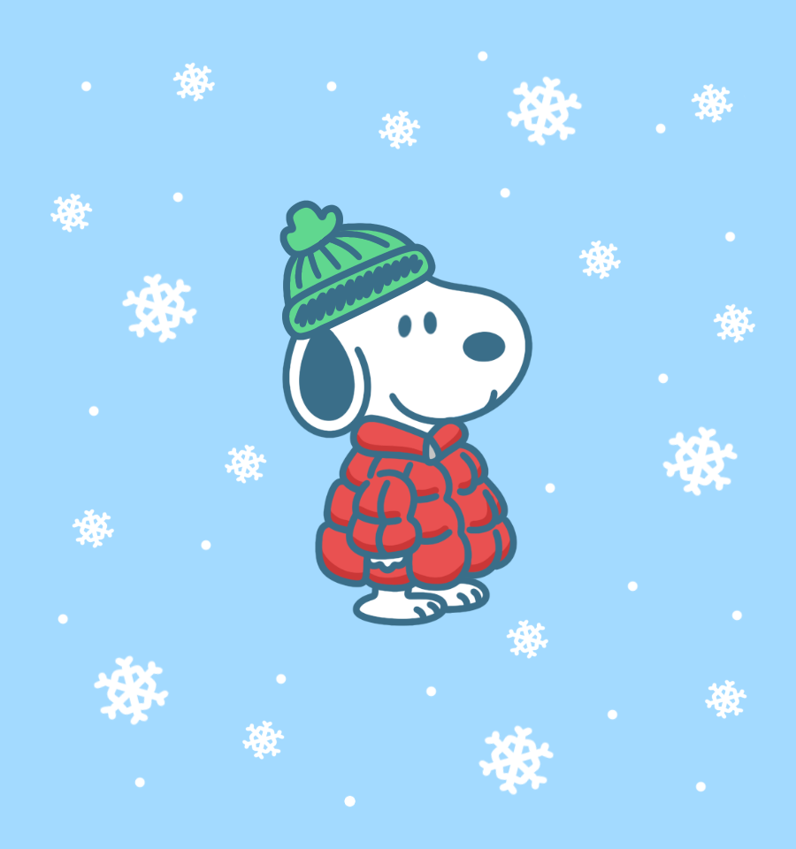 Snoopy Red Puffer Winter Print