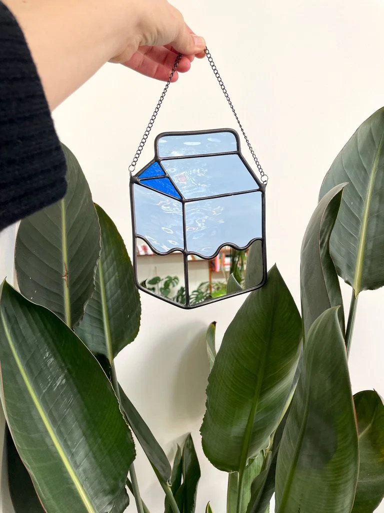 Glas in lood spiegel