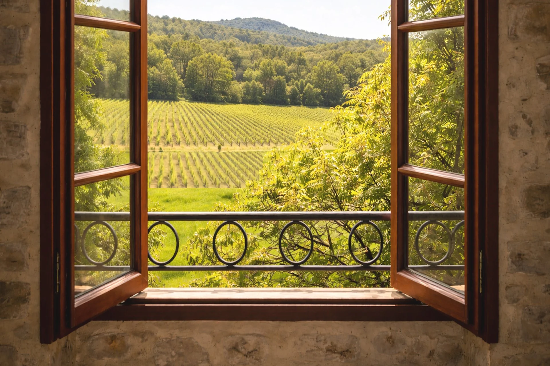 Blick auf die provenzalische Landschaft nahe Sommières
