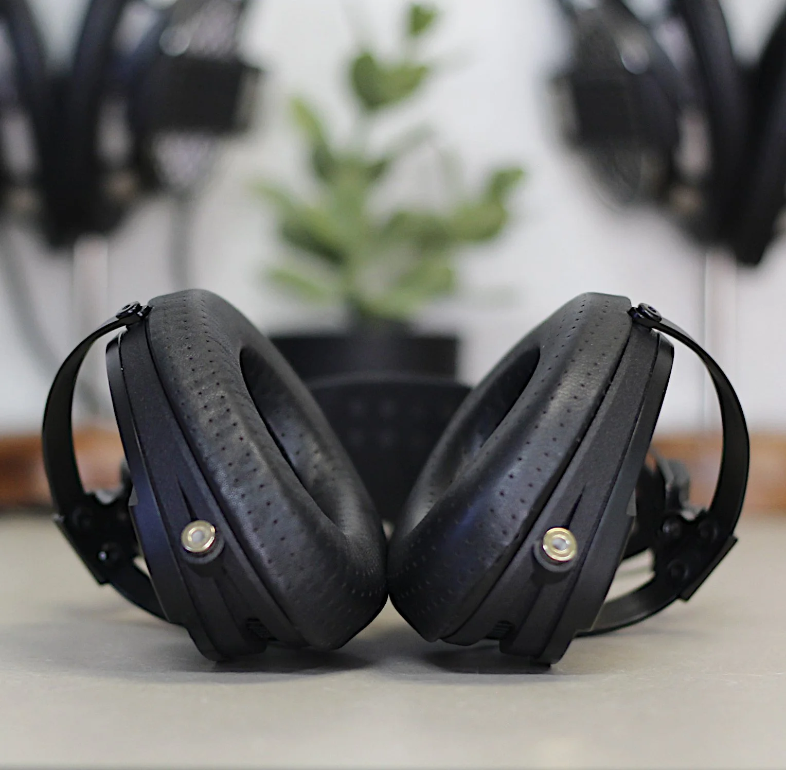 Lily Audio Genesis Pure headphones lying flat, ear pads facing up