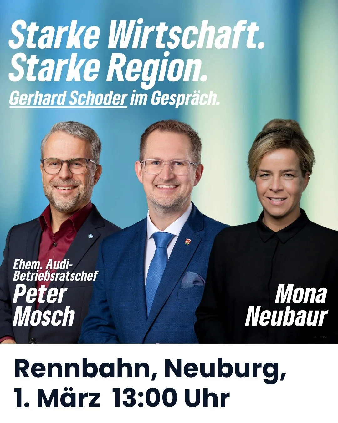 Strukturwandel passiert

Ob wir wollen oder nicht. In der Automobilindustrie sp&uuml;ren wir das gerade besonders deutlich. Umso wichtiger ist es, dass wir vor Ort zusammenhalten und unsere Wirtschaft in Neuburg st&auml;rken: mit guten Rahmenbedingun