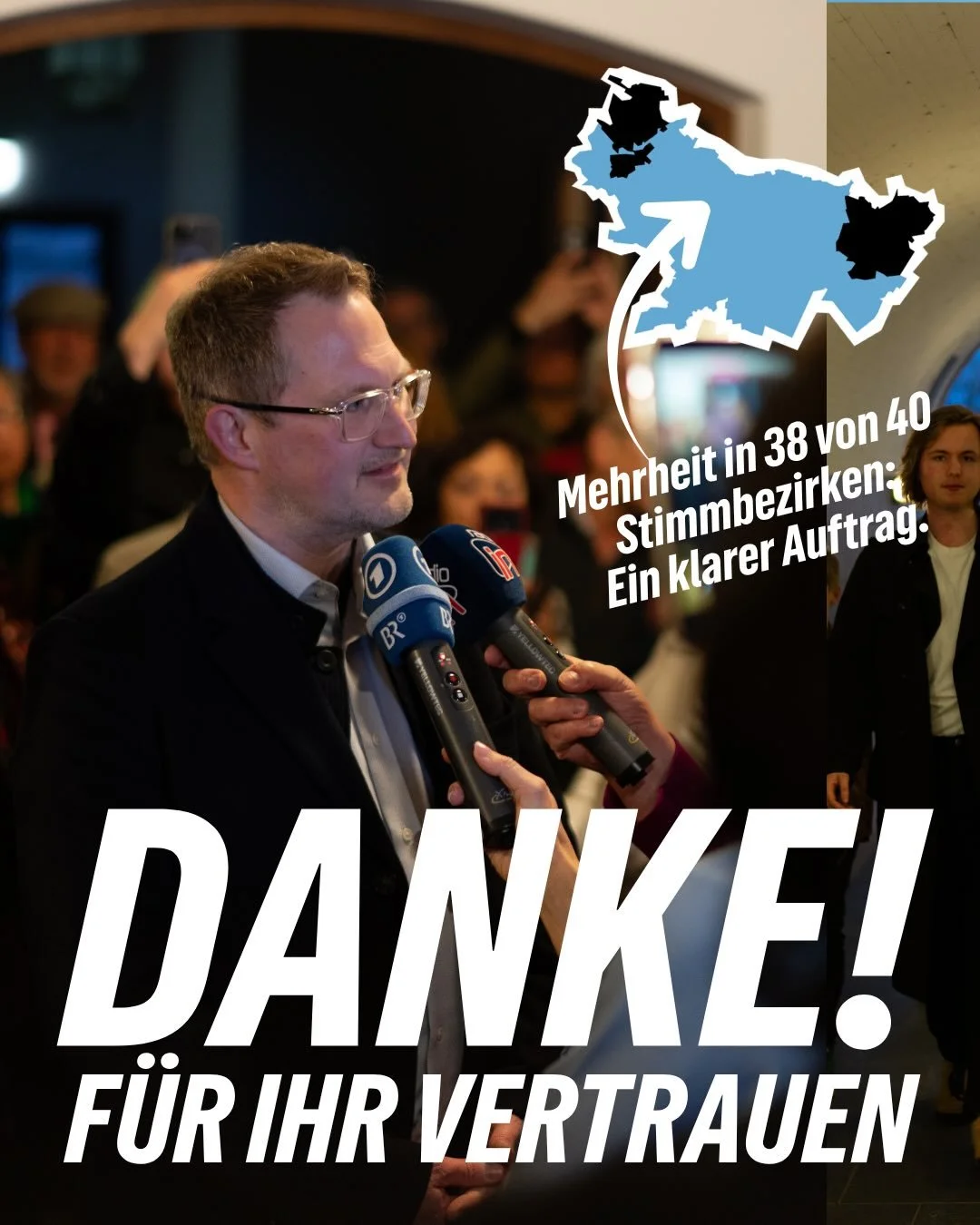 Danke f&uuml;r dieses gro&szlig;e Vertrauen.
Dieses klare Wahlergebnis bedeutet mir viel. Es ist f&uuml;r mich vor allem ein Auftrag, Verantwortung f&uuml;r Neuburg zu &uuml;bernehmen.

Ich danke allen Neuburgerinnen und Neuburgern herzlich f&uuml;r 