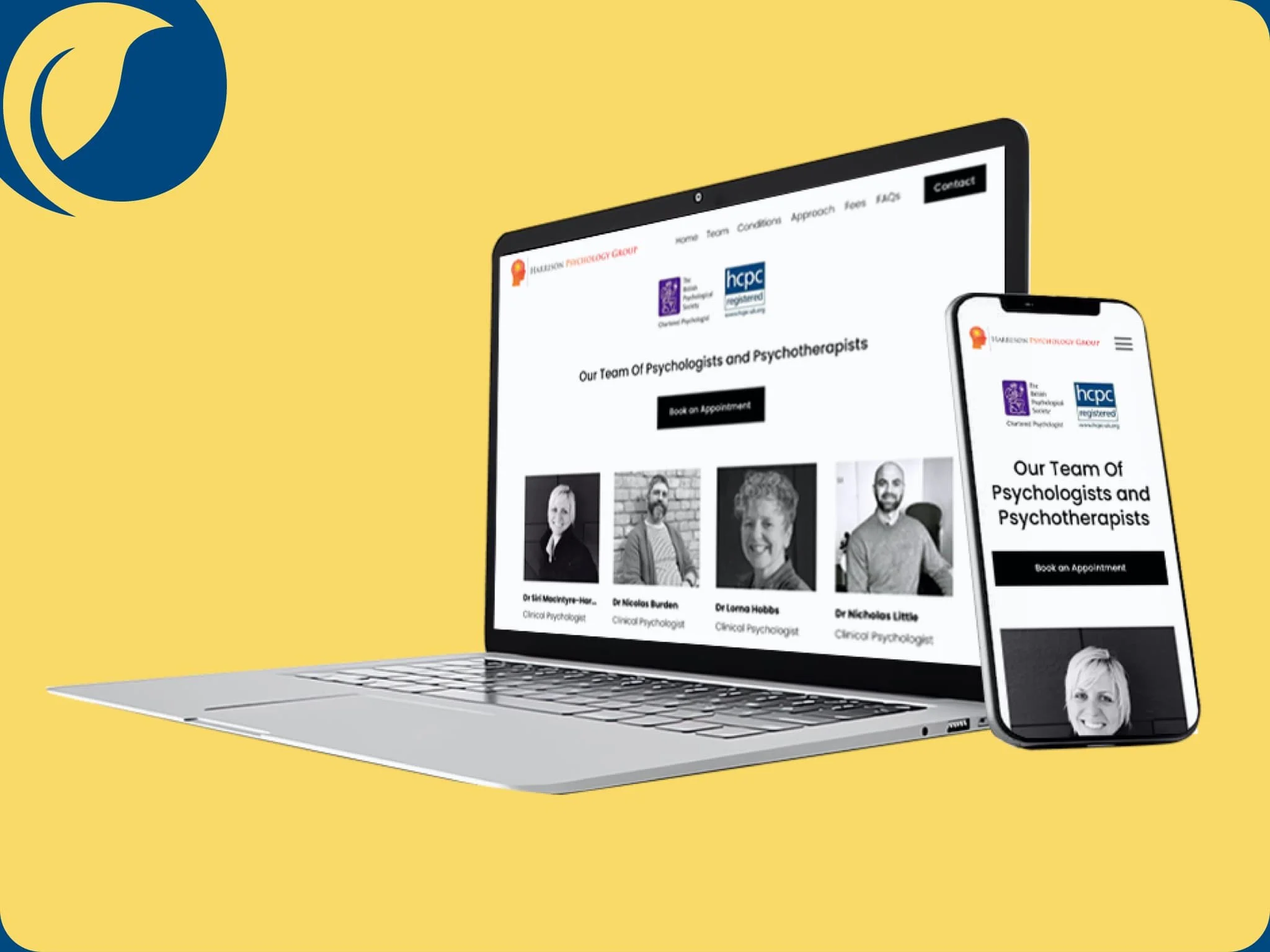 Harrison Psychology Group website designed by Southside Creative