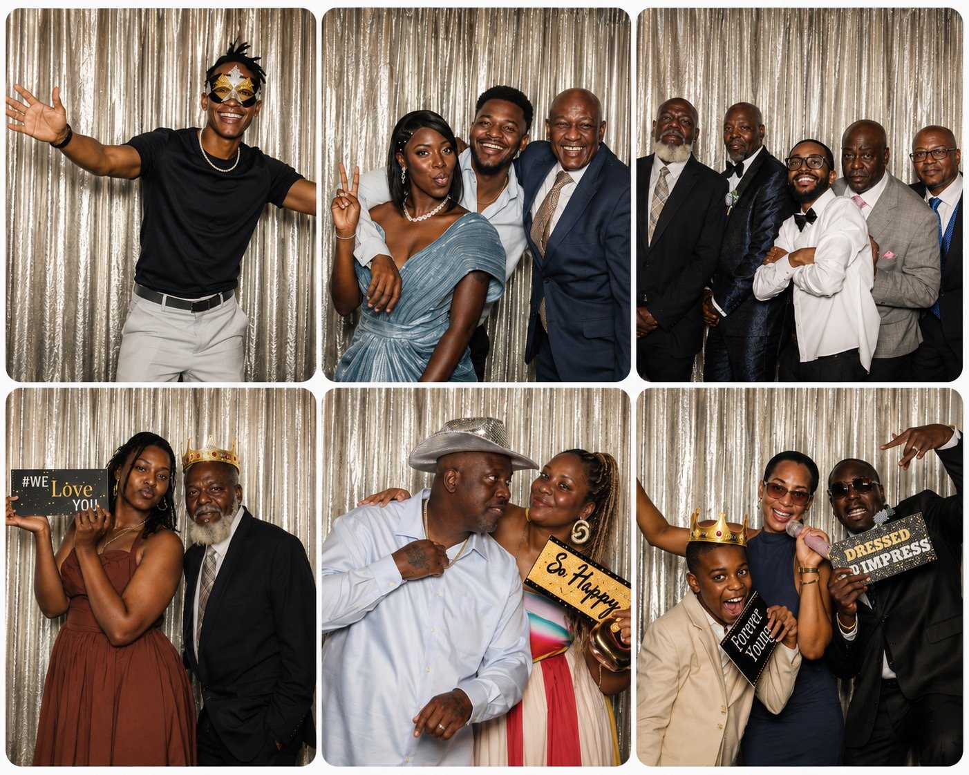 Wedding guests having fun with props at a photo booth rental in Mercer County, NJ by Svetlana Boyko Photography