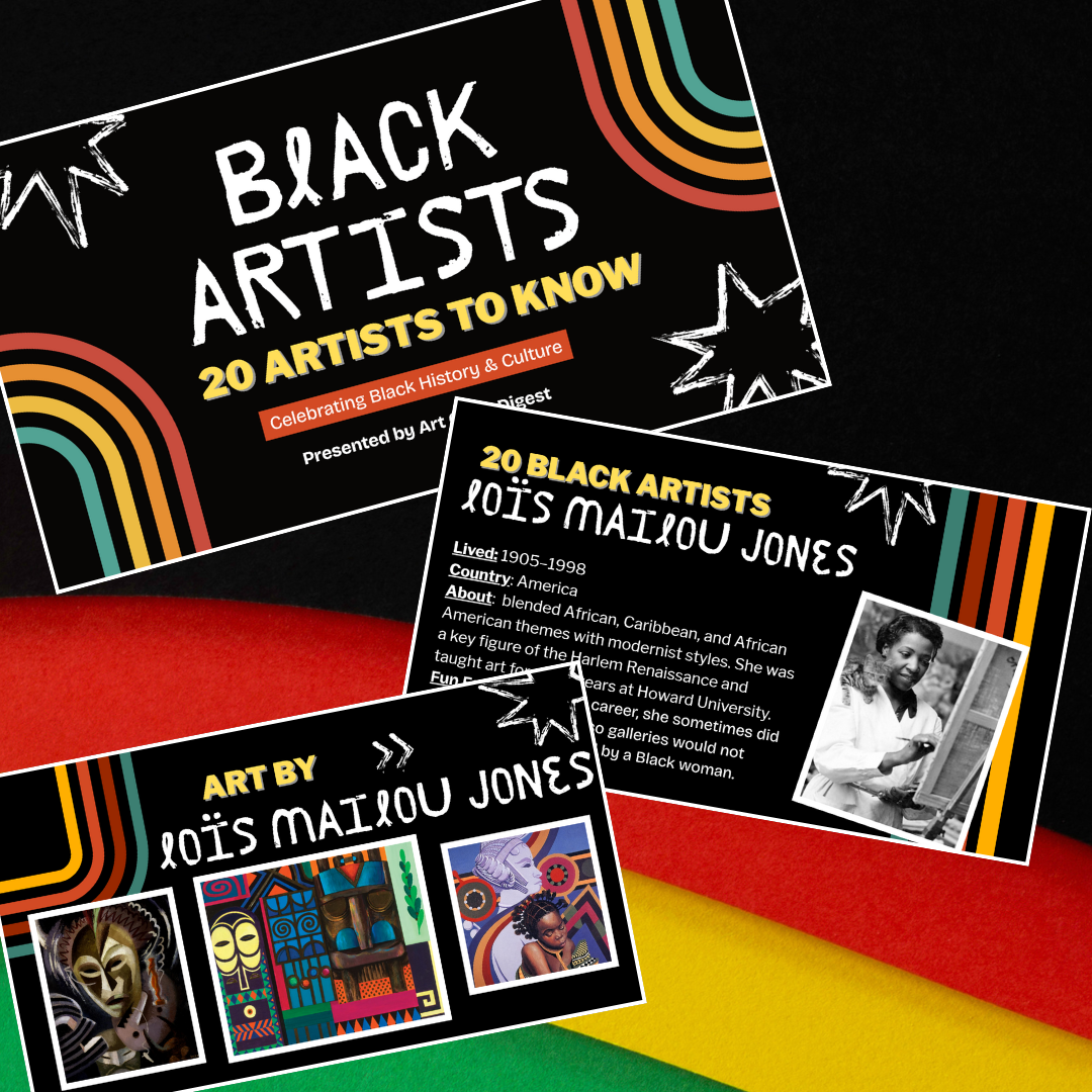 20 Black Artists to Know | Slideshow PPTX, PDF + Student Notes PDF