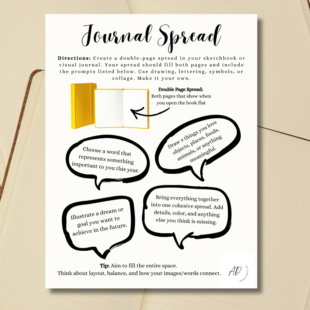 Journal Spread Challenge — NEW YEAR VISION