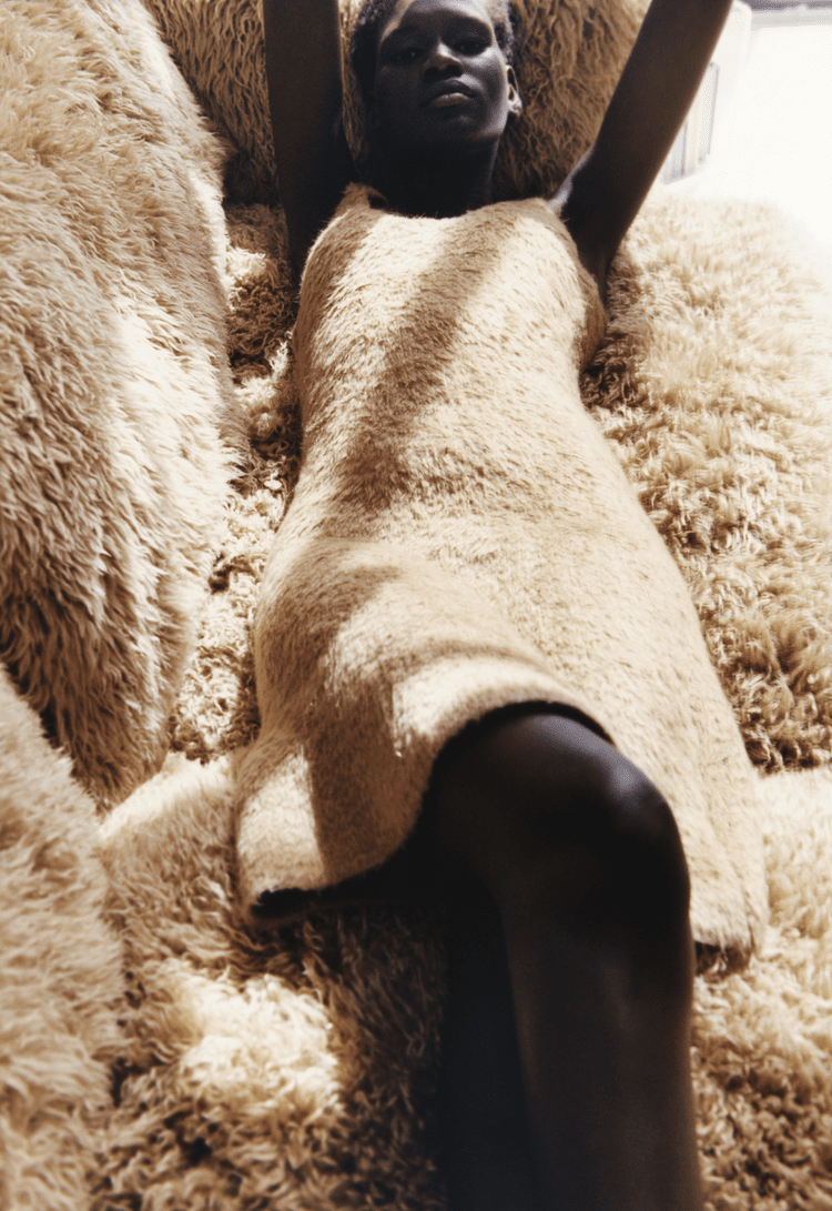 Textured Teddy Knit Dress | 18.01LONDON Archive

Textured teddy knit dress in warm camel tones with sculptural silhouette.

A tactile knit dress exploring boucle textures, soft volume and contemporary textile development.
