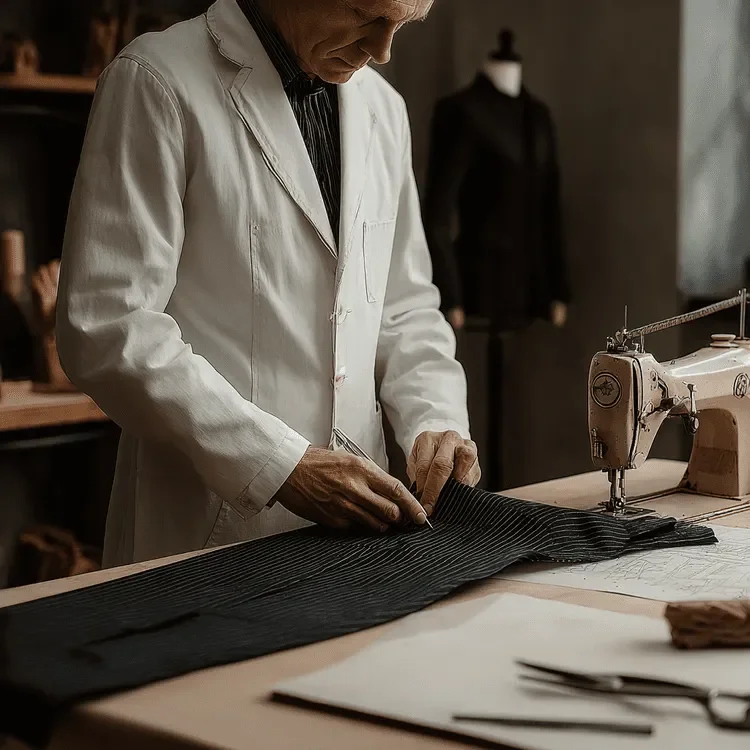 Final adjustment of tailor-made garment