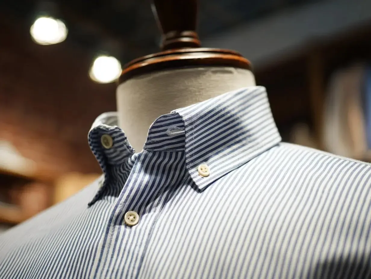 Pinstripe button down shirts created in Houston
