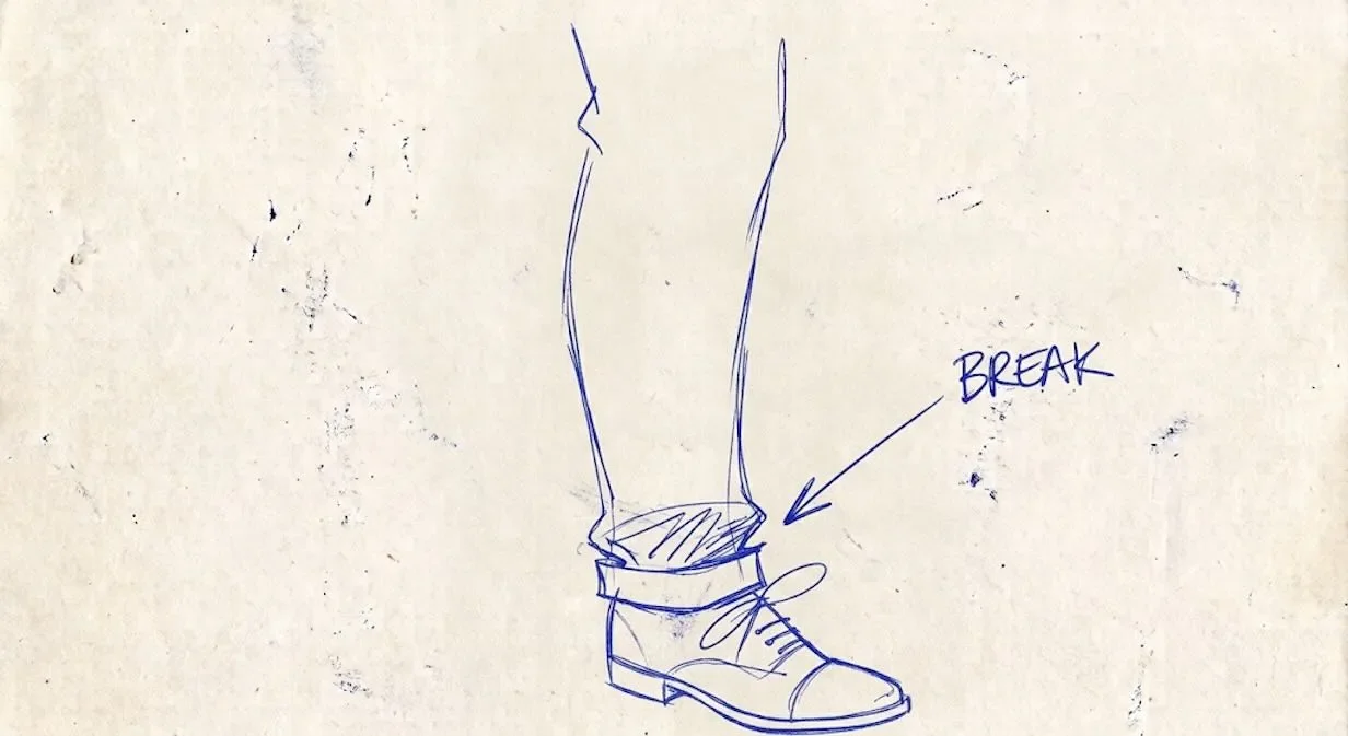 Dress pants break