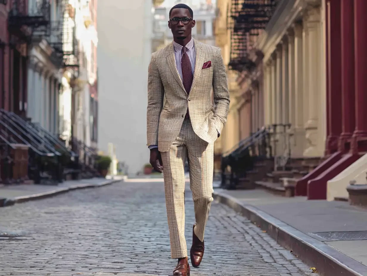 Two piece men's suits created in Houston