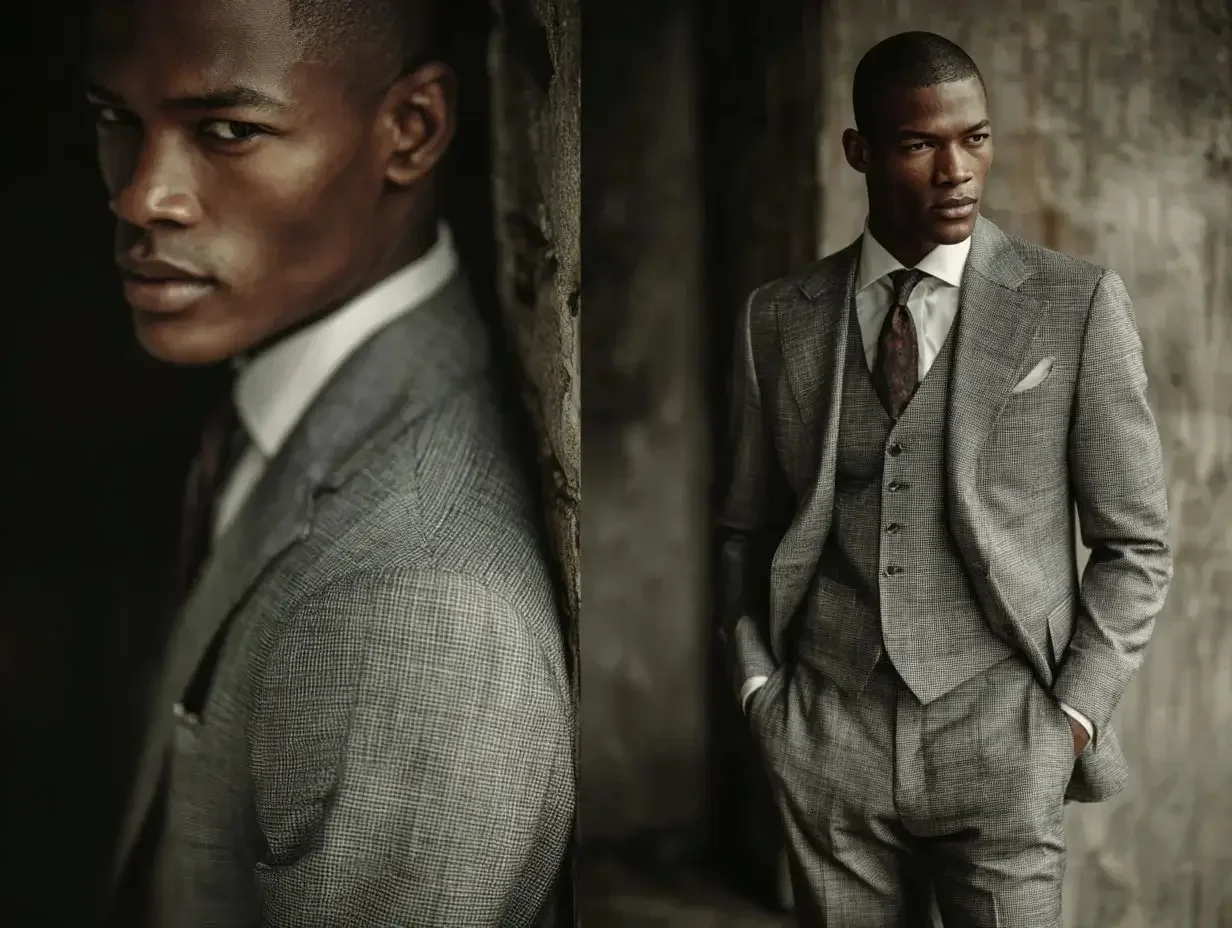 Gray pinstripe suits created in Houston