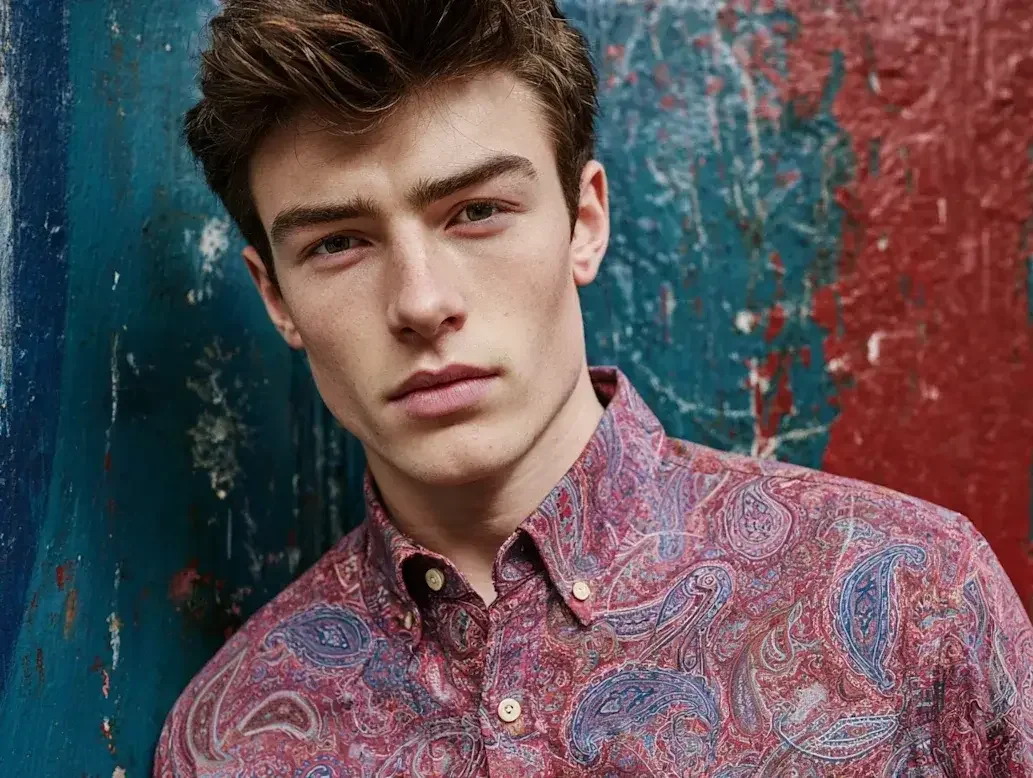 Men's Paisley Button Down Mens Shirt created in Houston