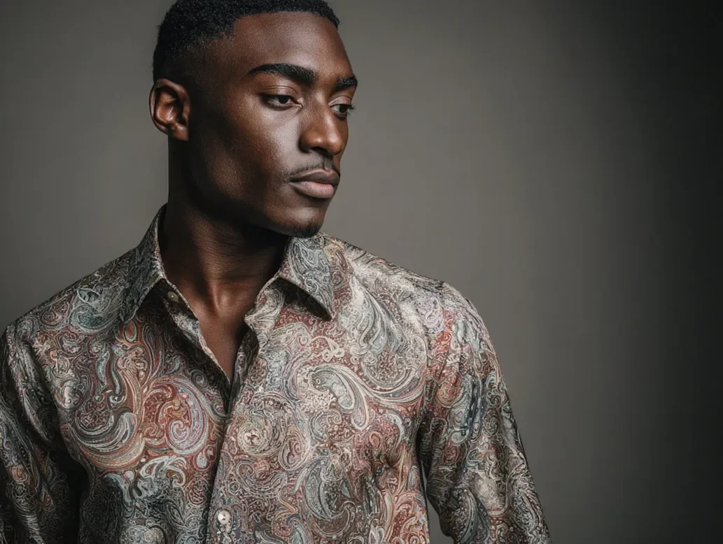 Men's paisley dress shirts in Houston