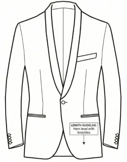 Suit jacket length fit