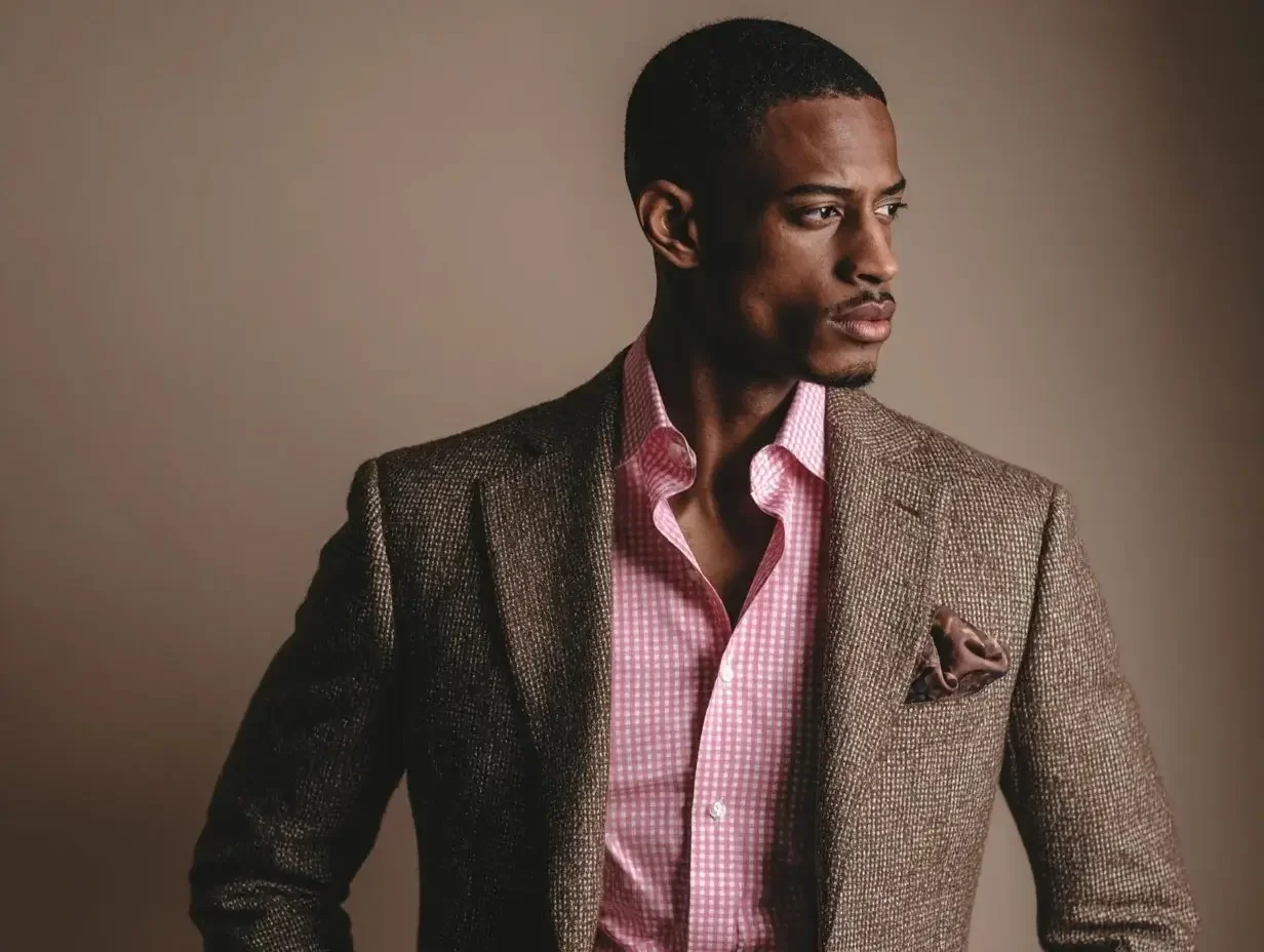 Pink gingham button down shirts created in Houston