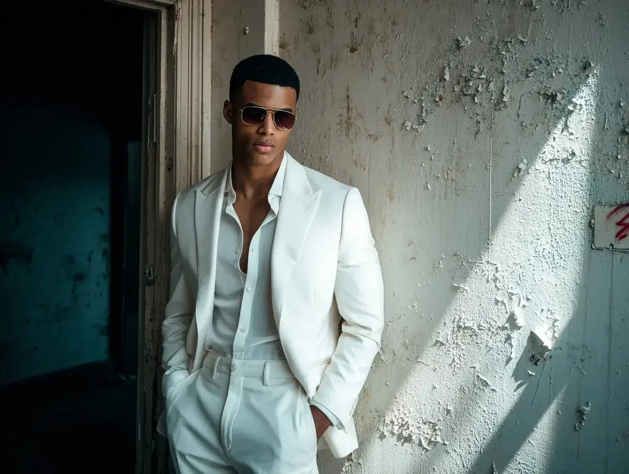 White 2 piece suits created in Houston