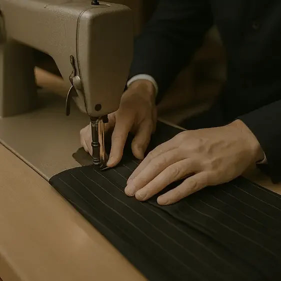 Final adjustment of tailor-made garment