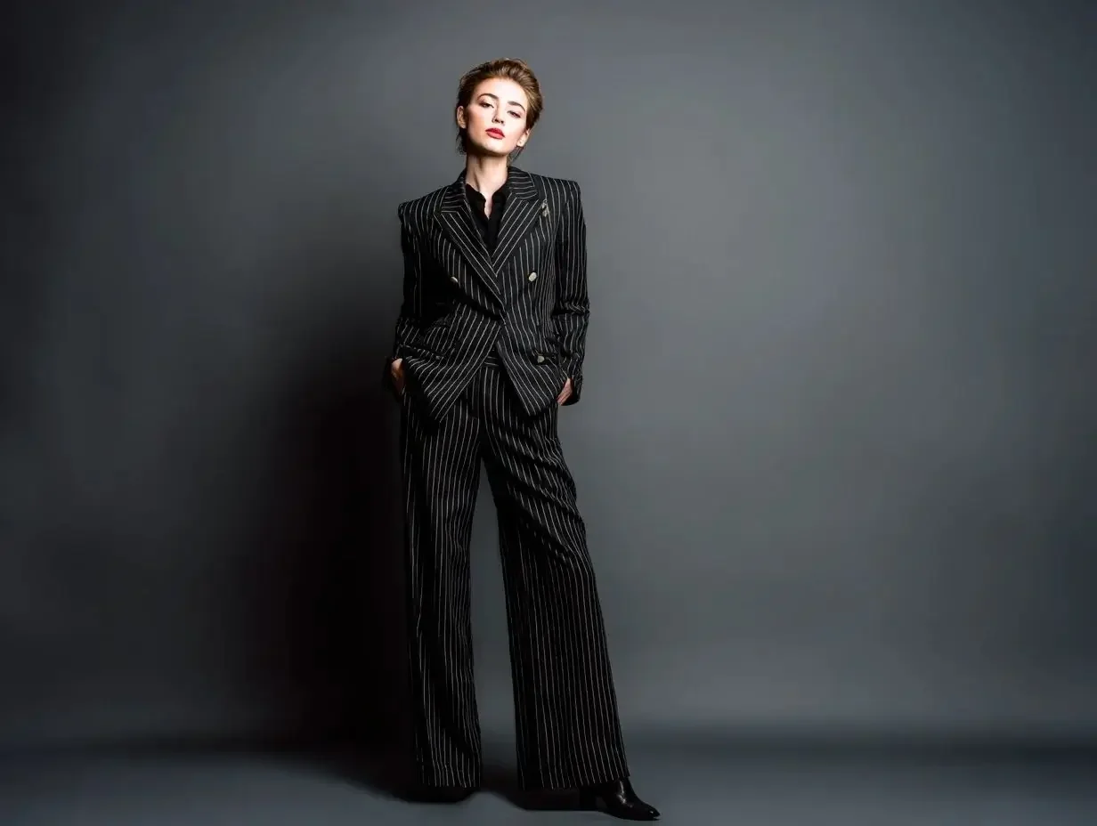 Ladies pinstripe suits for women created in Houston