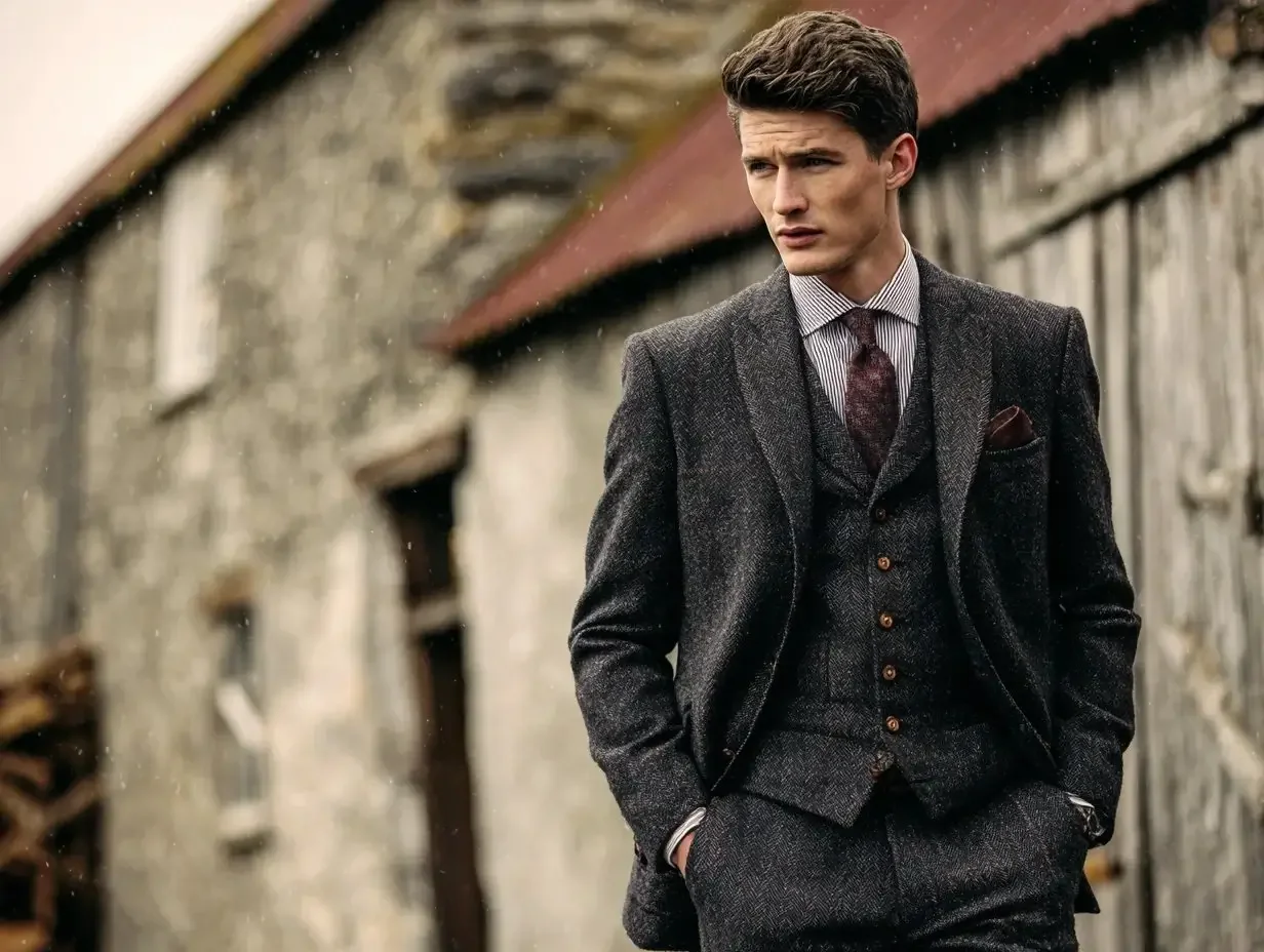 Tweed three piece suits created in Houston