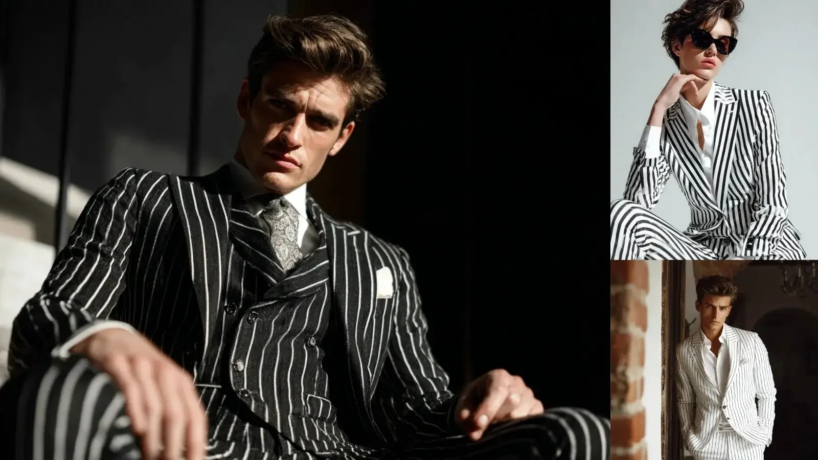 White black striped suits created in Houston