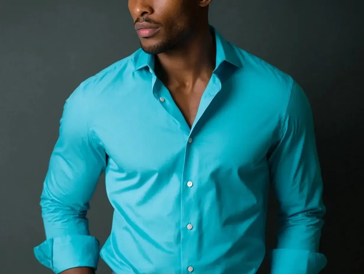 Turquoise dress shirts created in Houston