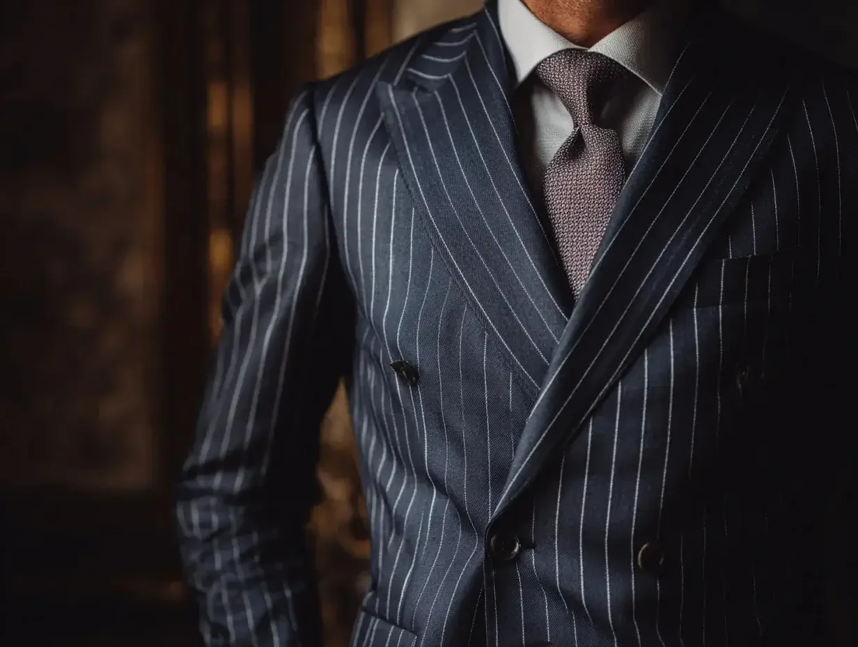 Pinstripe business suits created in Houston