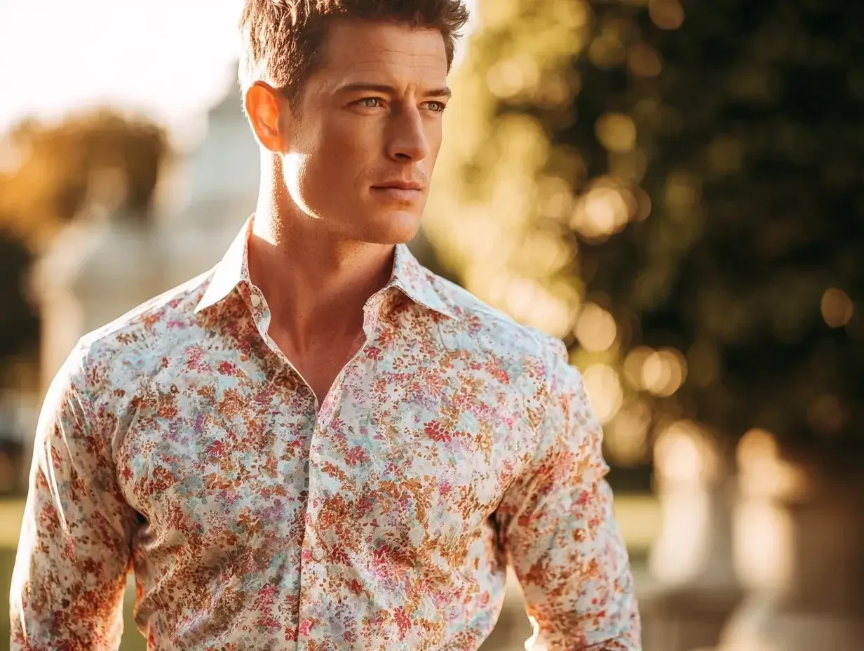 Floral dress shirts created in Houston