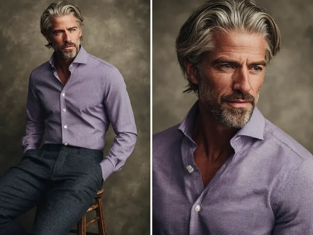 Mens twill dress shirts created in Houston