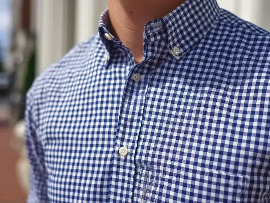 Men's Gingham Button Down Shirts created in Houston