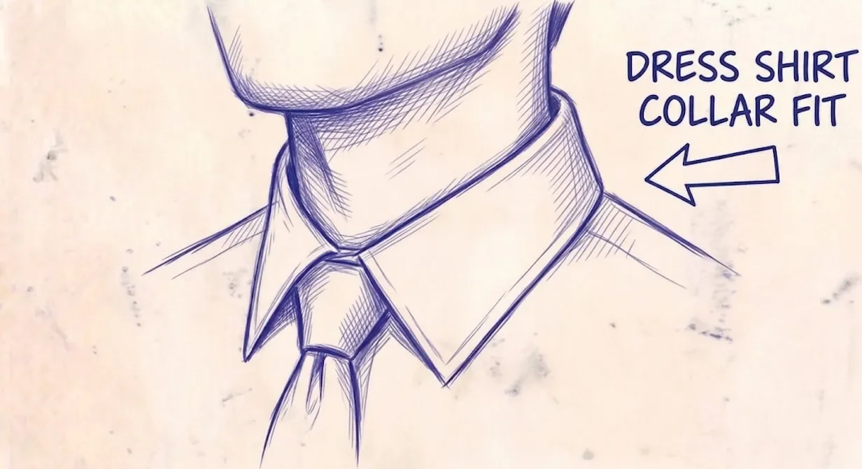 What correct dress shirt collar fit feels and looks like