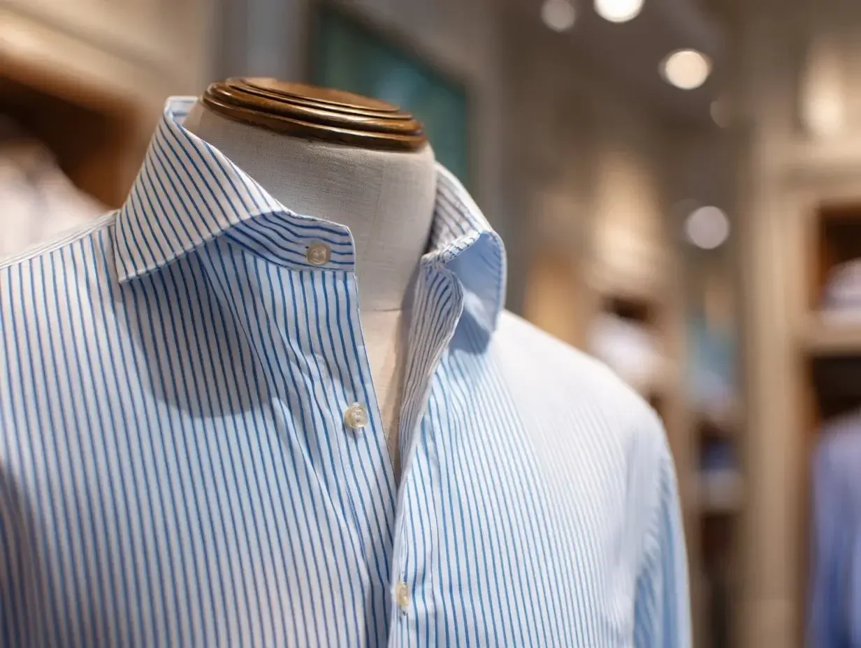 Pinstripe dress shirts created in Houston