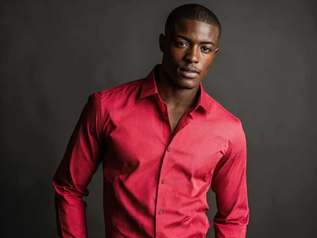 Red dress shirts created in Houston