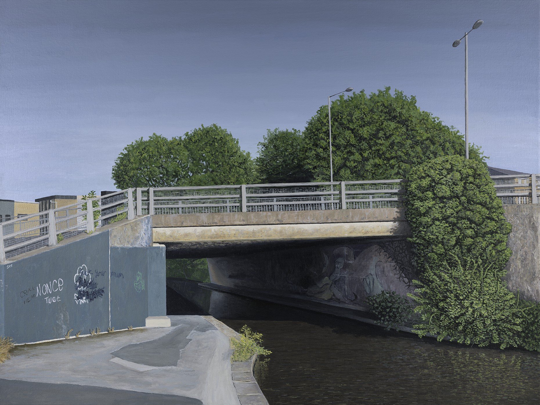 'A6038 over Leeds Liverpool Canal' Print (A2 size)