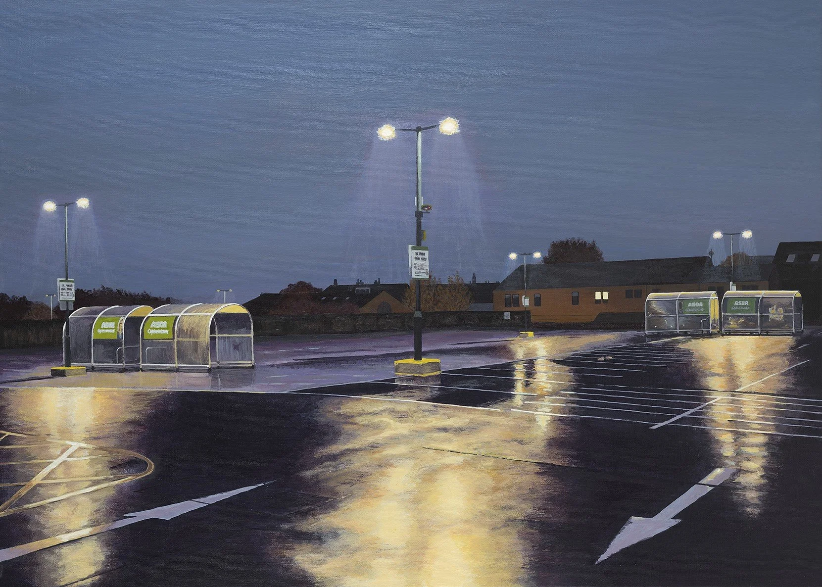 'Asda Car Park' Print (A3 size)