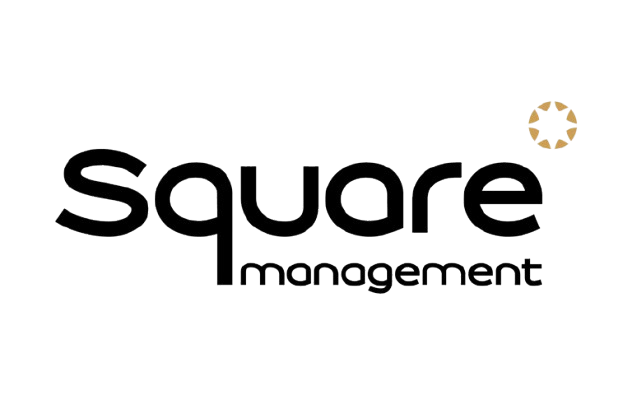 Logo de Square Management avec un symbole étoilé doré à côté.