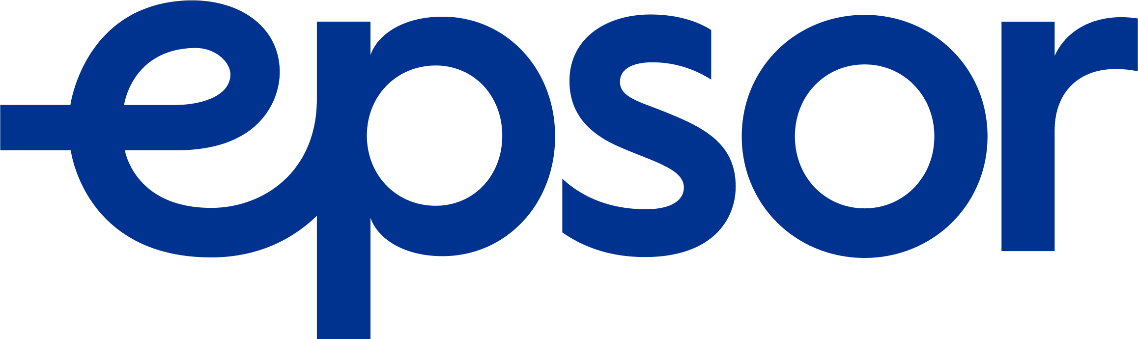 Logo d'Amazon en couleur bleue.