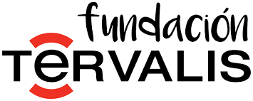 Logo de la fundación Tervalís con el texto en negro y rojo en fondo blanco