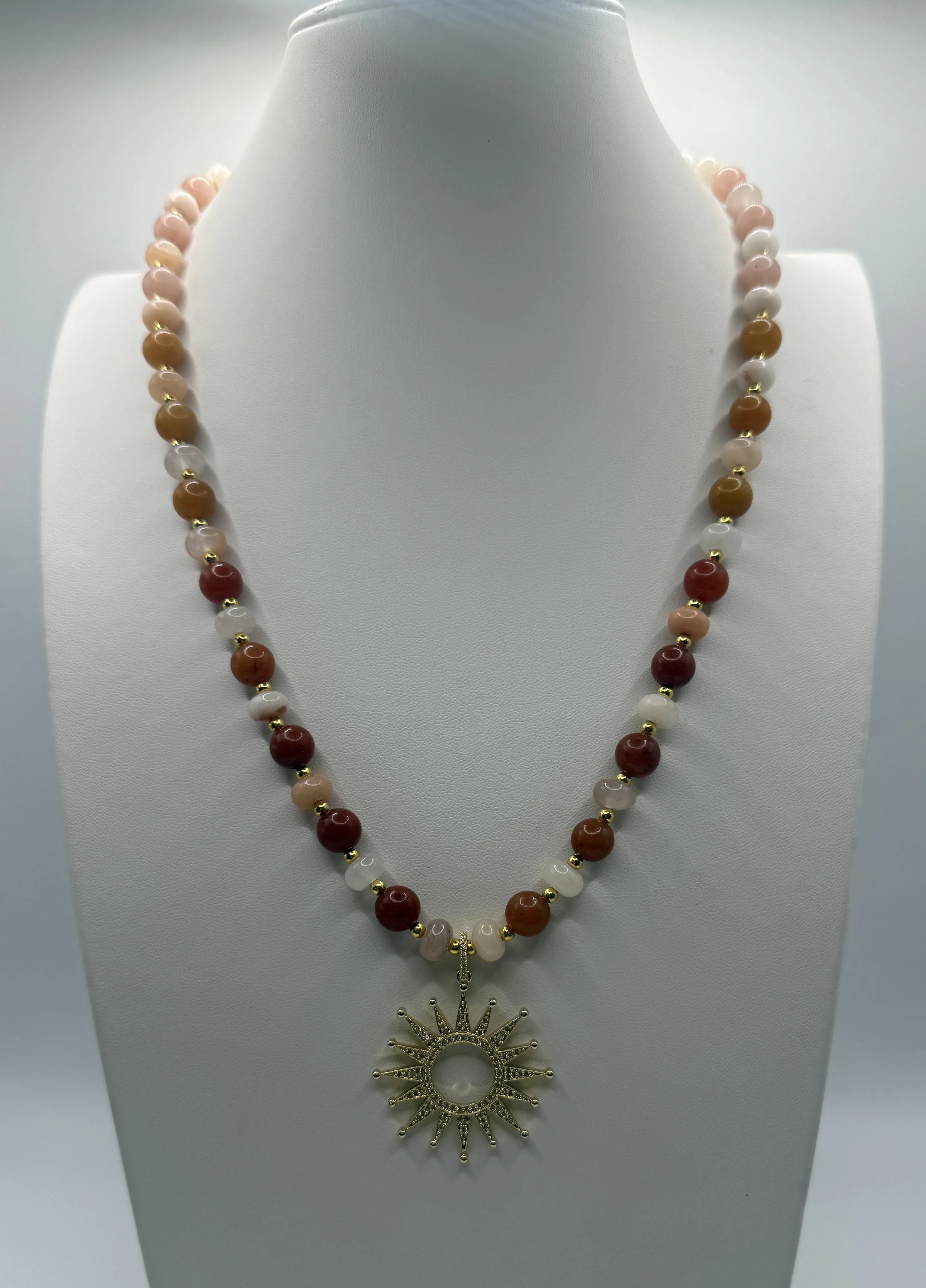 Aventurine Sunburst Elegance Necklace